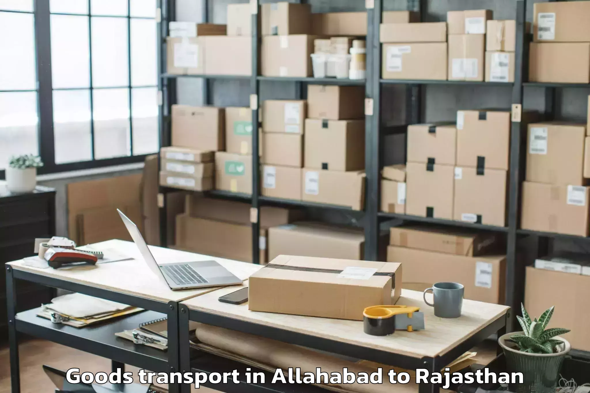 Top Allahabad to Jhadol Goods Transport Available